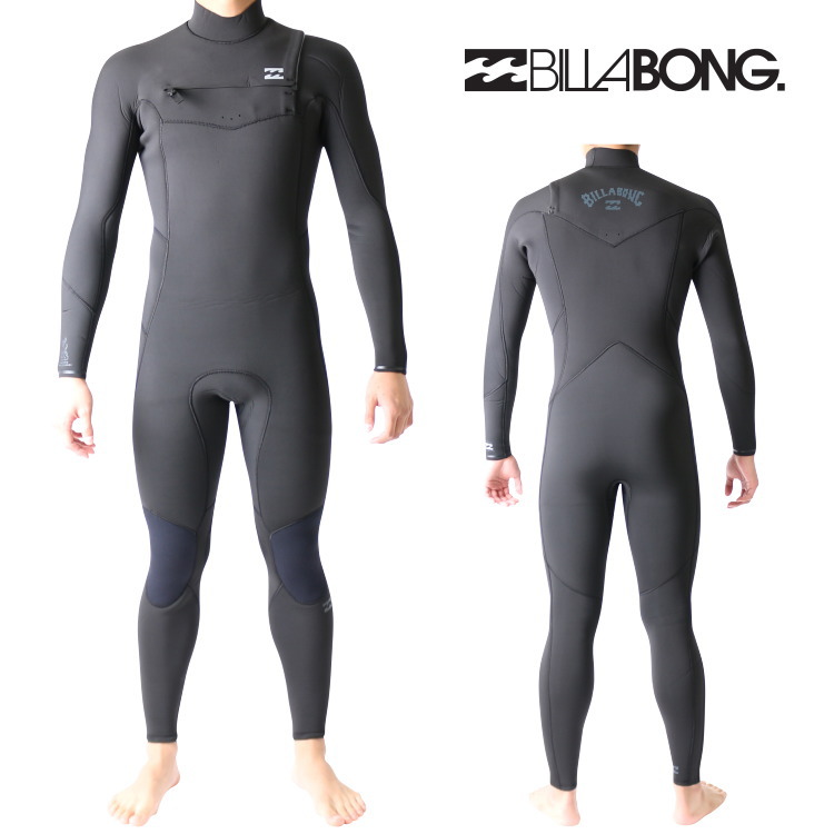 ビラボン ウェットスーツ メンズ 4mm / 3mm チェストジップ フルスーツ サーフィン ウェットスーツ Billabong Wetsuits