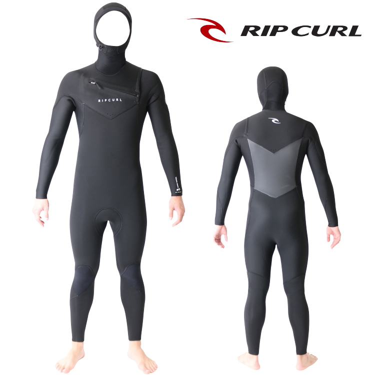リップカール ウェットスーツ メンズ 5mm / 4mm フード付 チェストジップ セミドライスーツ サーフィン ウェットスーツ Ripcurl Wetsuits