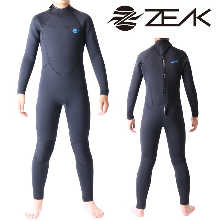 ZEAK(ジーク) ウェットスーツ キッズ 子供 セミドライスーツ 6×4mm セミドライ ウェットスーツ